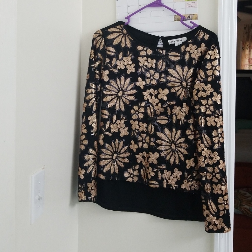 Black and gold  dress Top